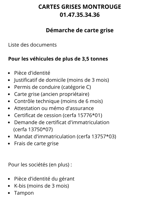 Démarche de carte grise : Véhicules de plus de 3,5 tonnes