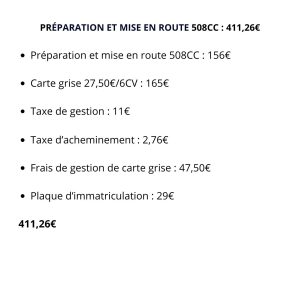 Préparation et mise en route 508CC